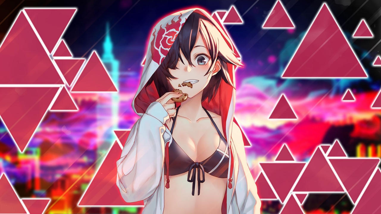 Anime Girl Eating Cookie Wallpapers