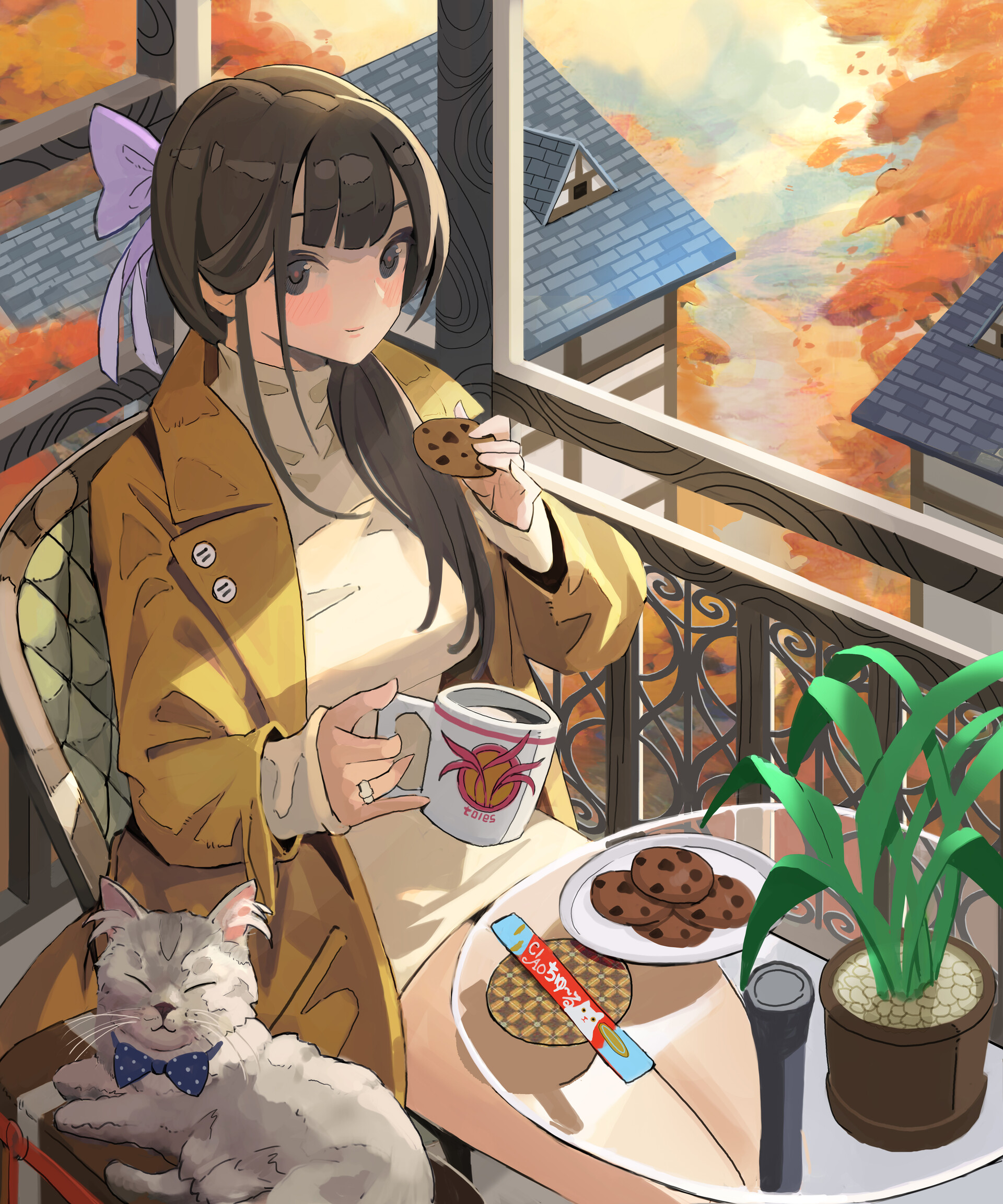 Anime Girl Eating Cookie Wallpapers