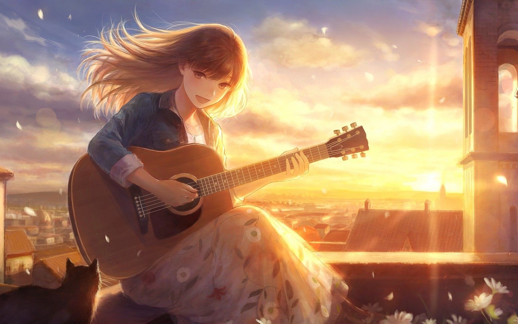 Anime Girl Guitar Wallpapers