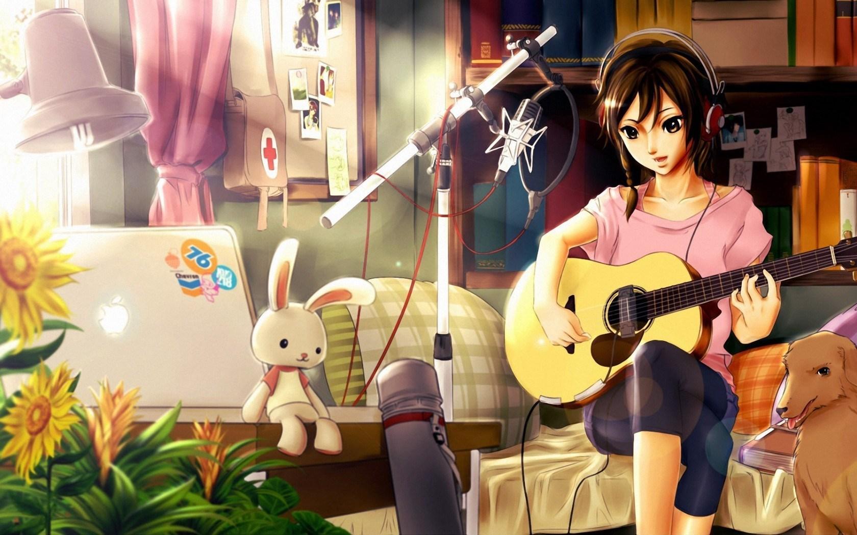 Anime Girl Guitar Wallpapers