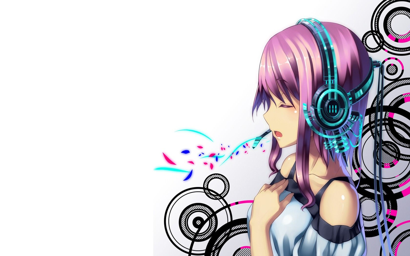 Anime Girl Headphones Wallpapers