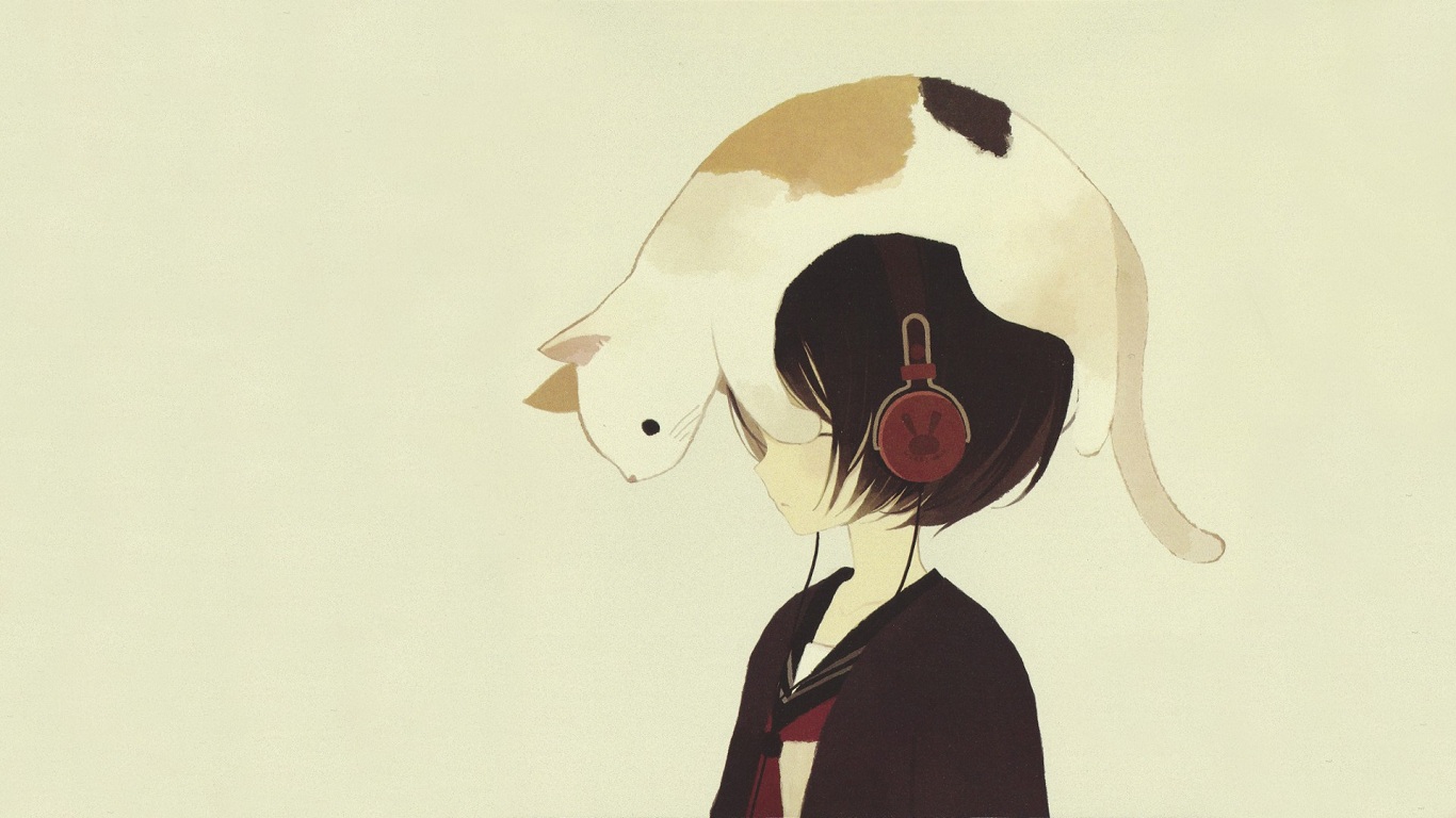 Anime Girl Headphones Wallpapers