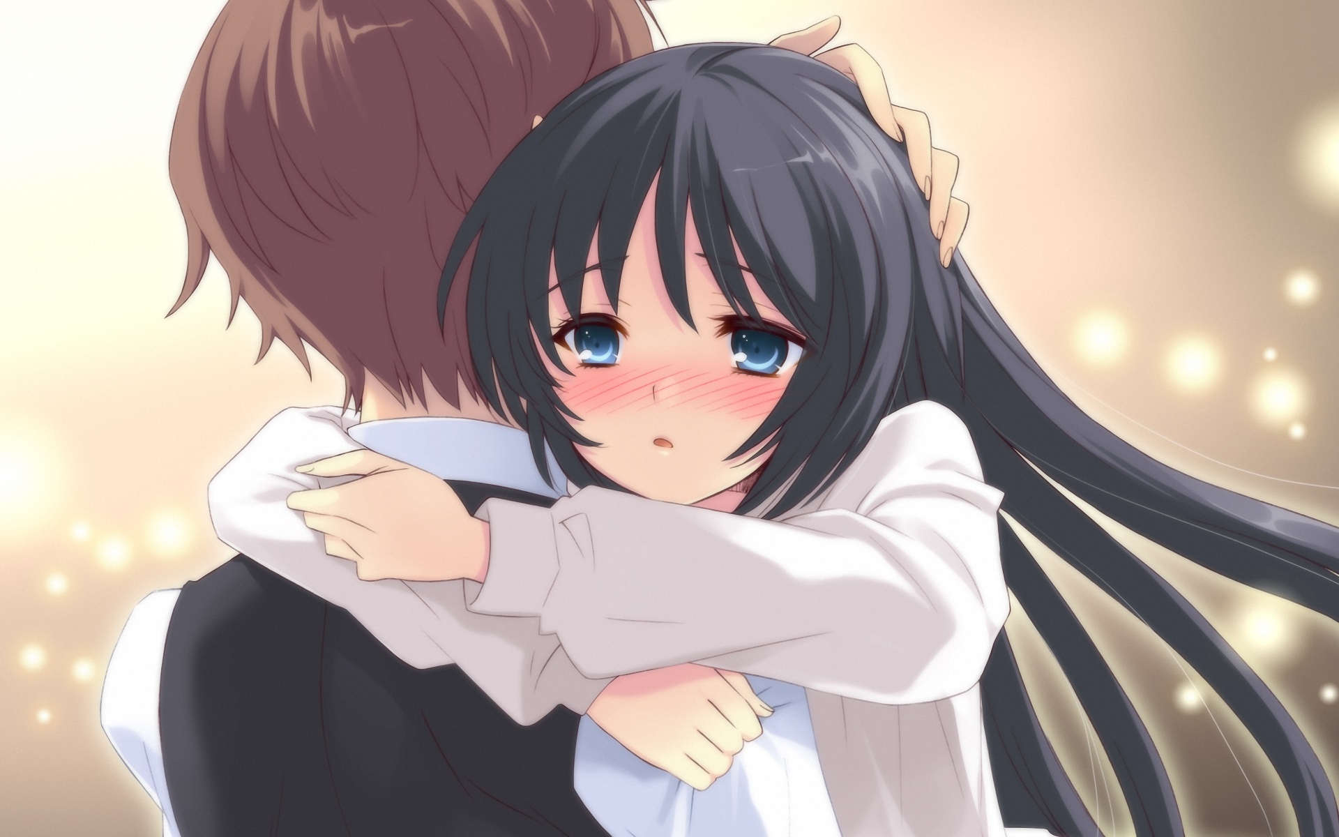 Anime Girl Huging Boy Wallpapers