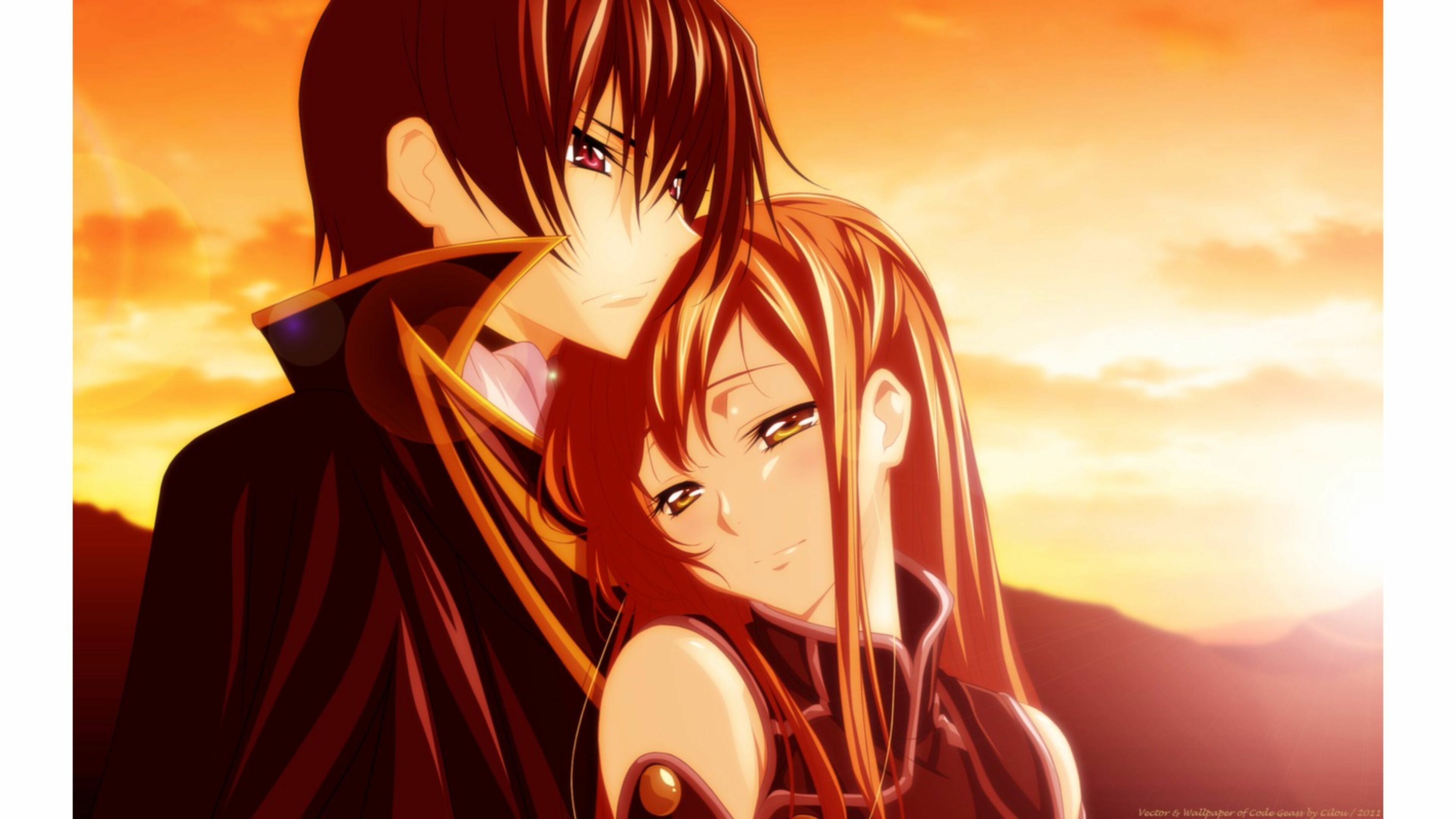 Anime Girl Huging Boy Wallpapers