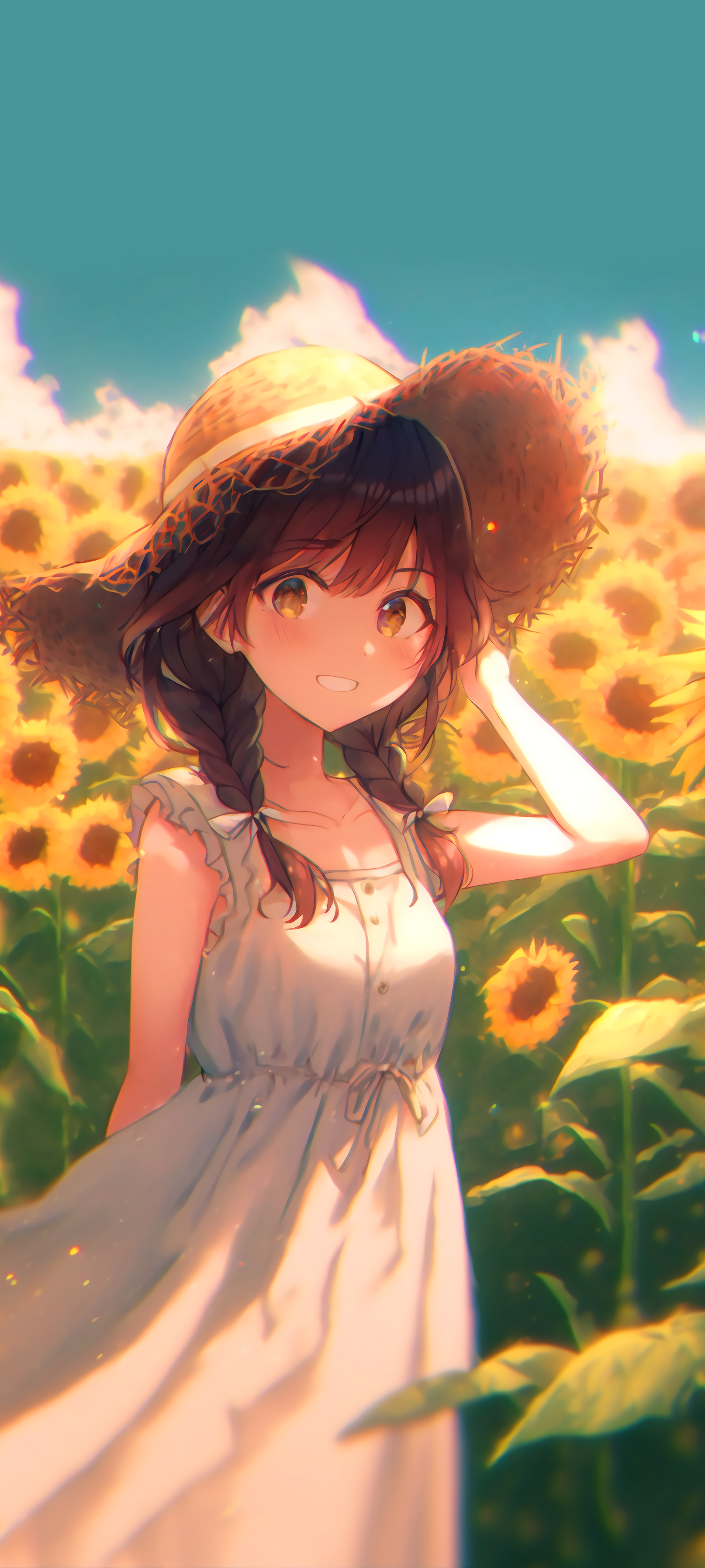 Anime Girl In Field Wallpapers