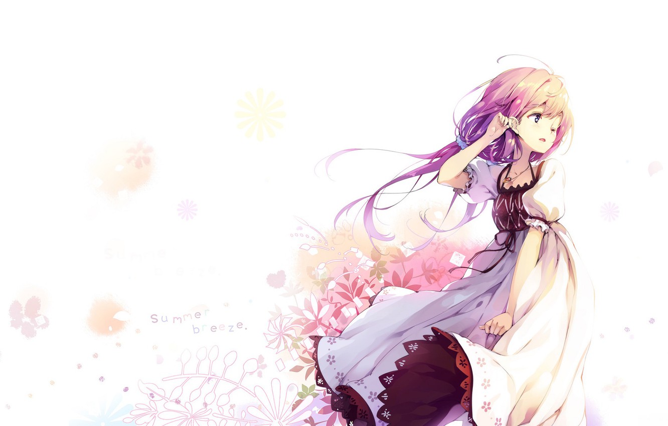 Anime Girl In Morning Breeze Wallpapers