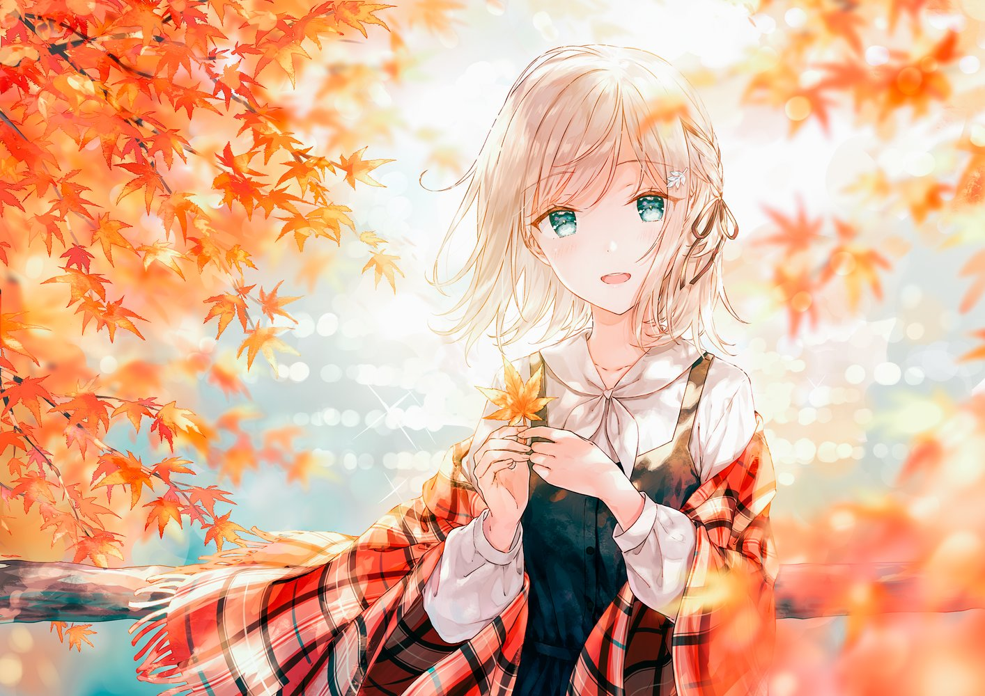 Anime Girl In Morning Breeze Wallpapers