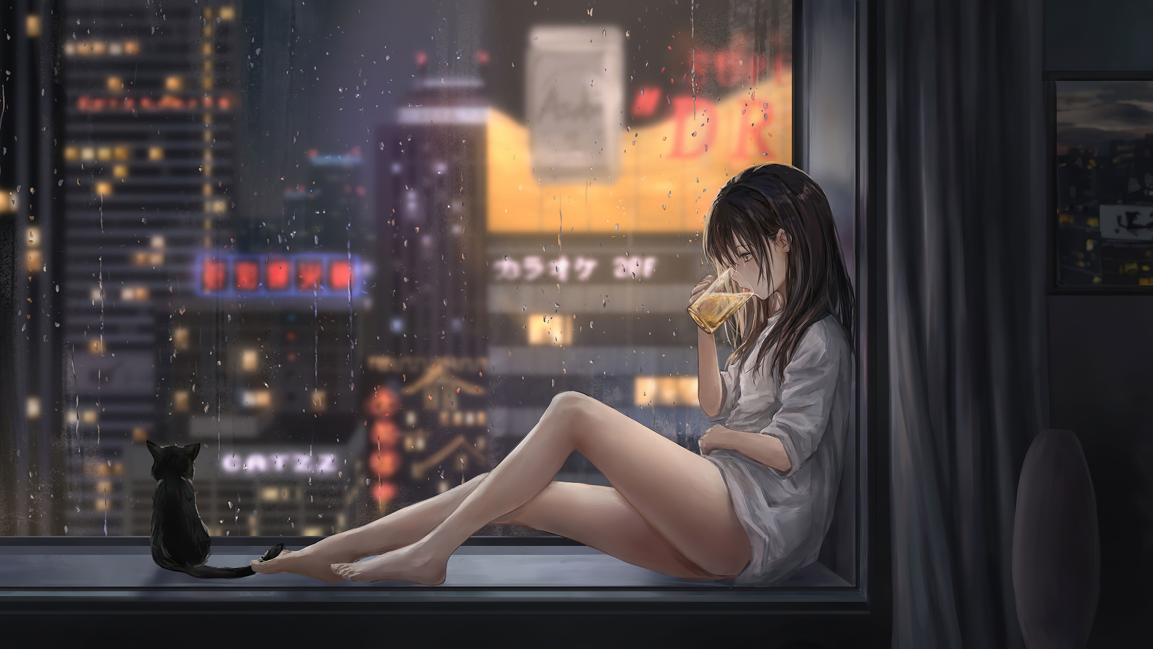 Anime Girl In Rain Wallpapers