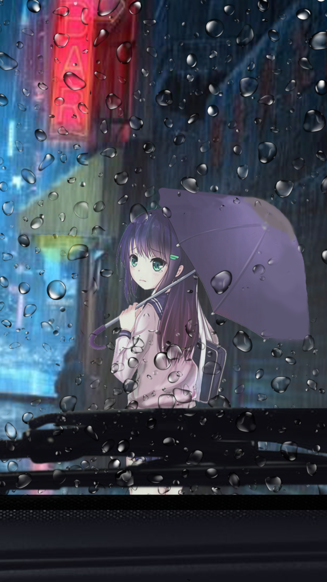 Anime Girl In Rain Wallpapers