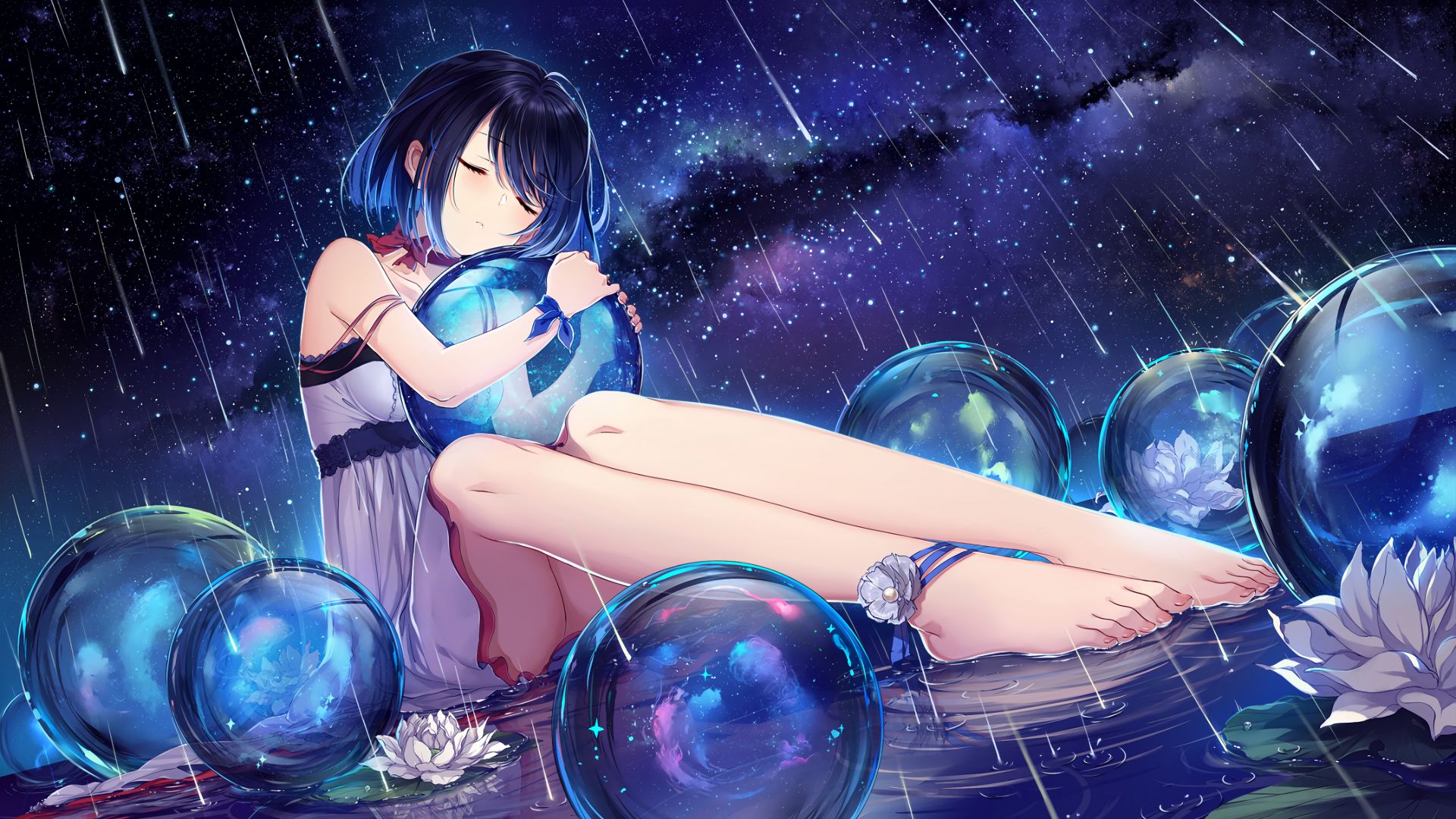 Anime Girl In Rain Wallpapers