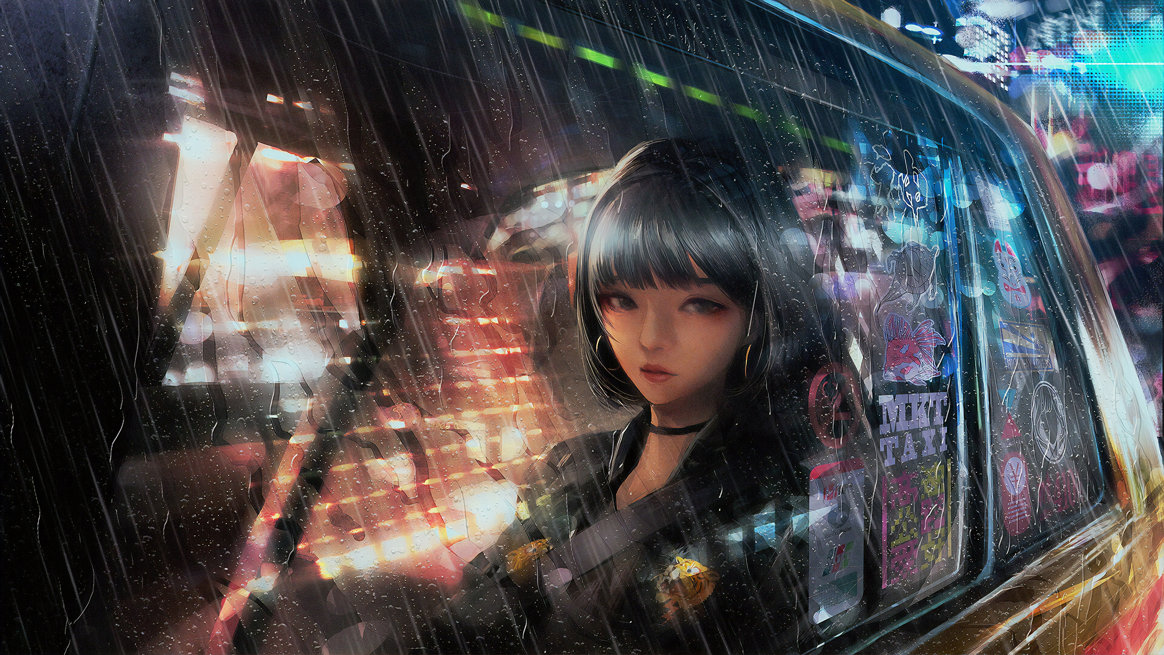 Anime Girl In Rain Wallpapers