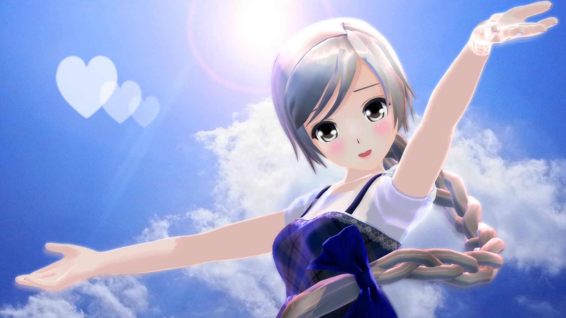 Anime Girl In Sunny Weather Wallpapers