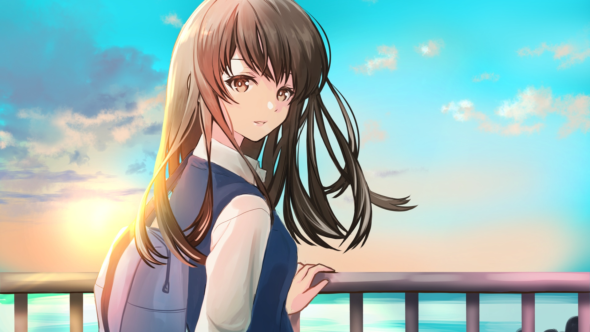 Anime Girl In Sunny Weather Wallpapers