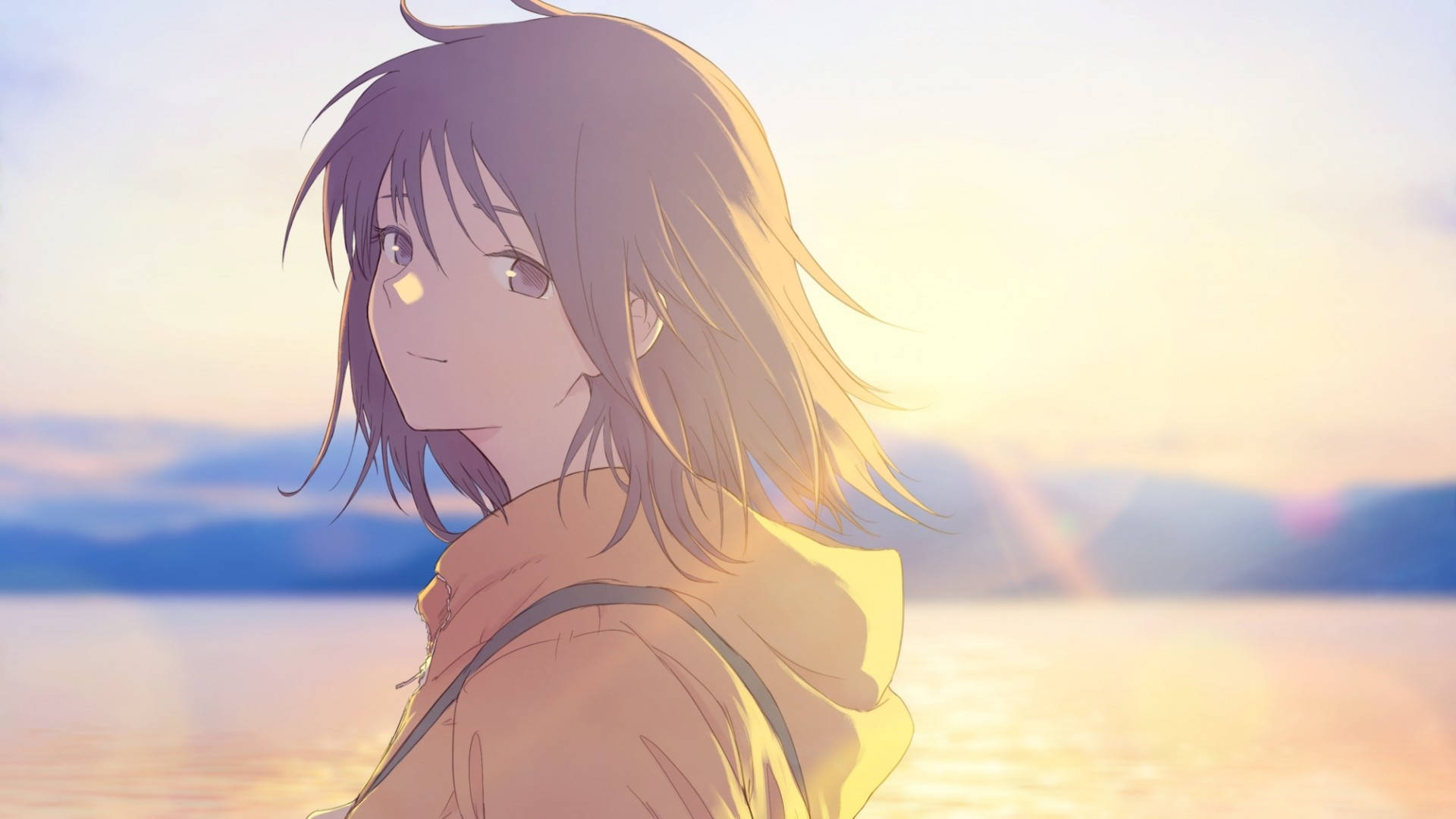 Anime Girl In Sunset Wallpapers