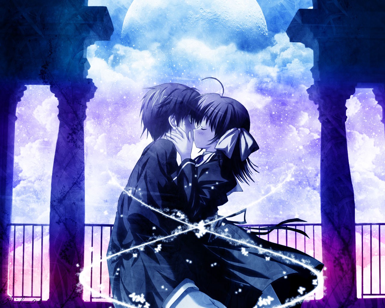 Anime Girl Kiss Wallpapers