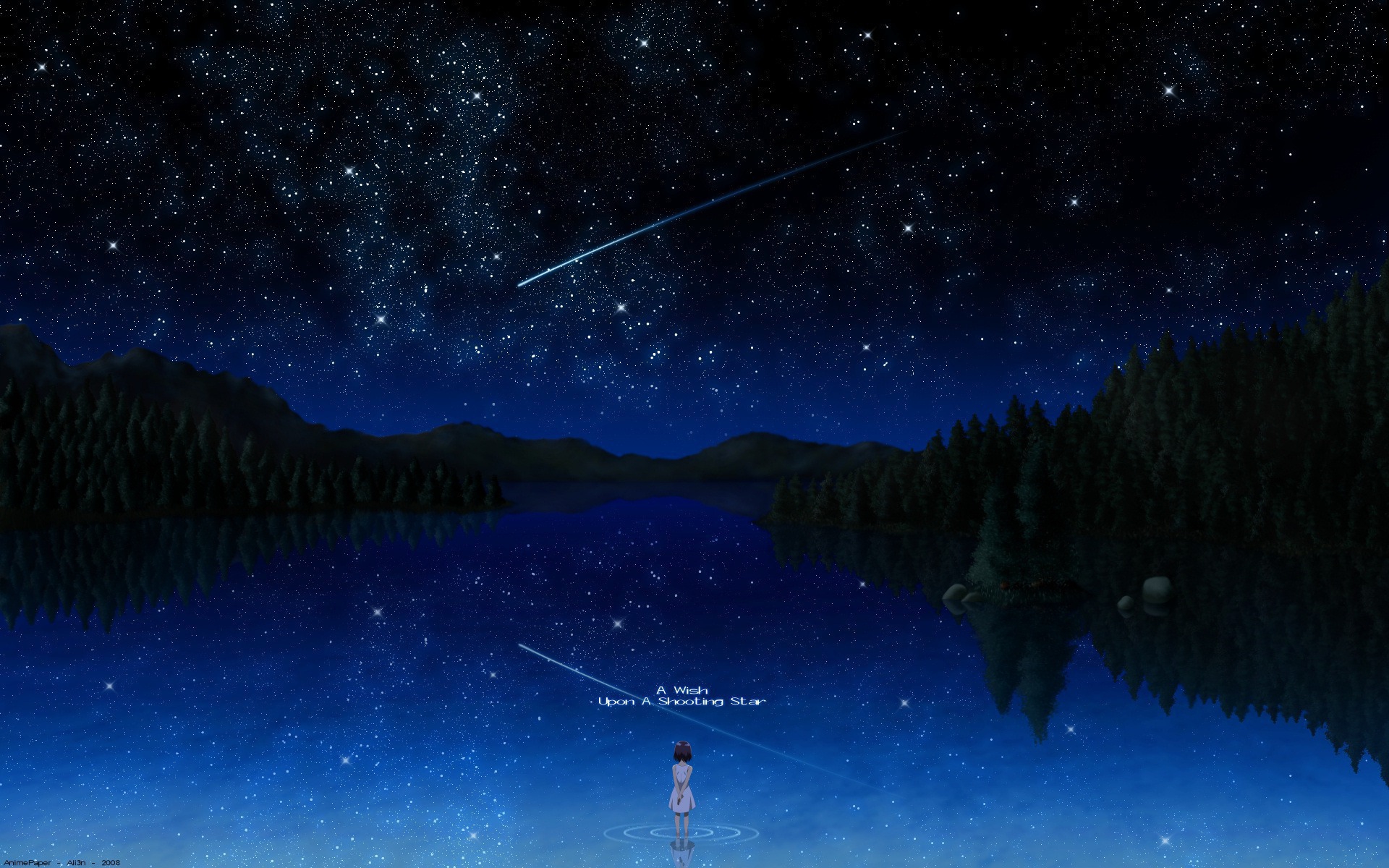 Anime Girl Looking At Stars Wallpapers