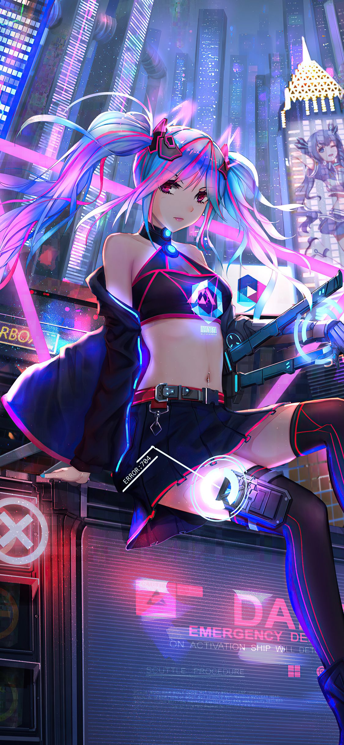 Anime Girl Neon Wallpapers