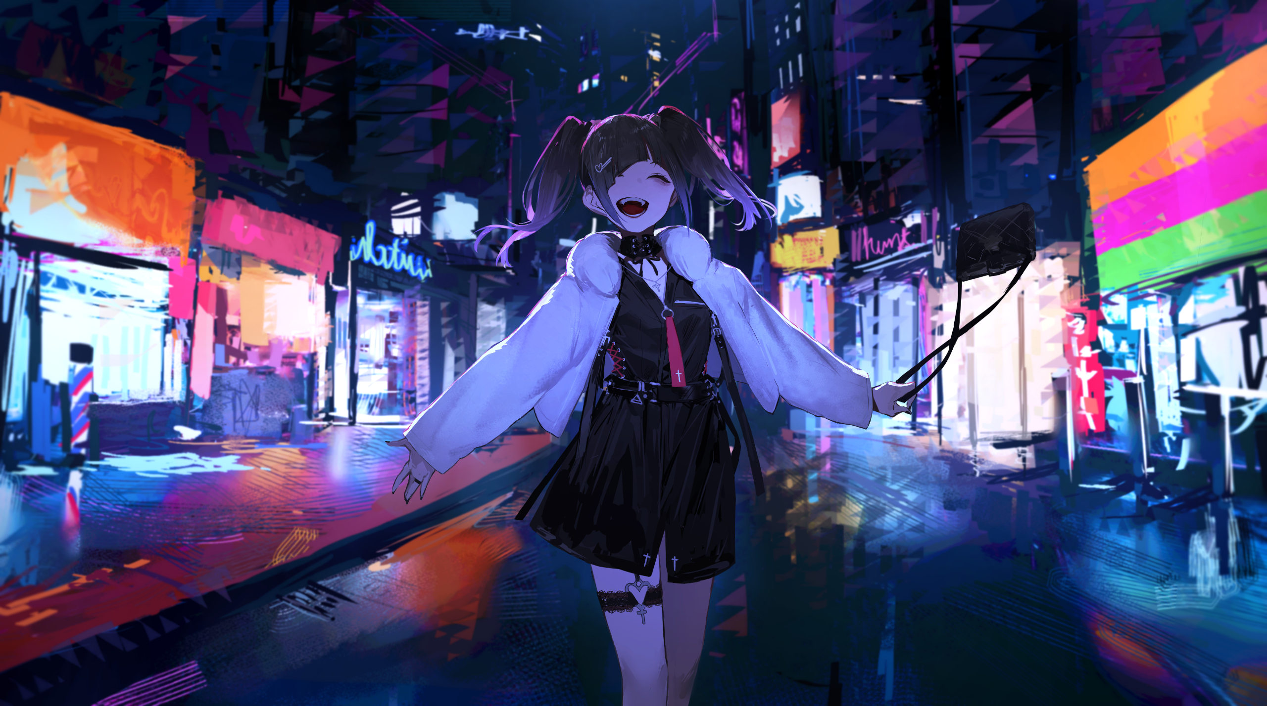 Anime Girl Neon Wallpapers