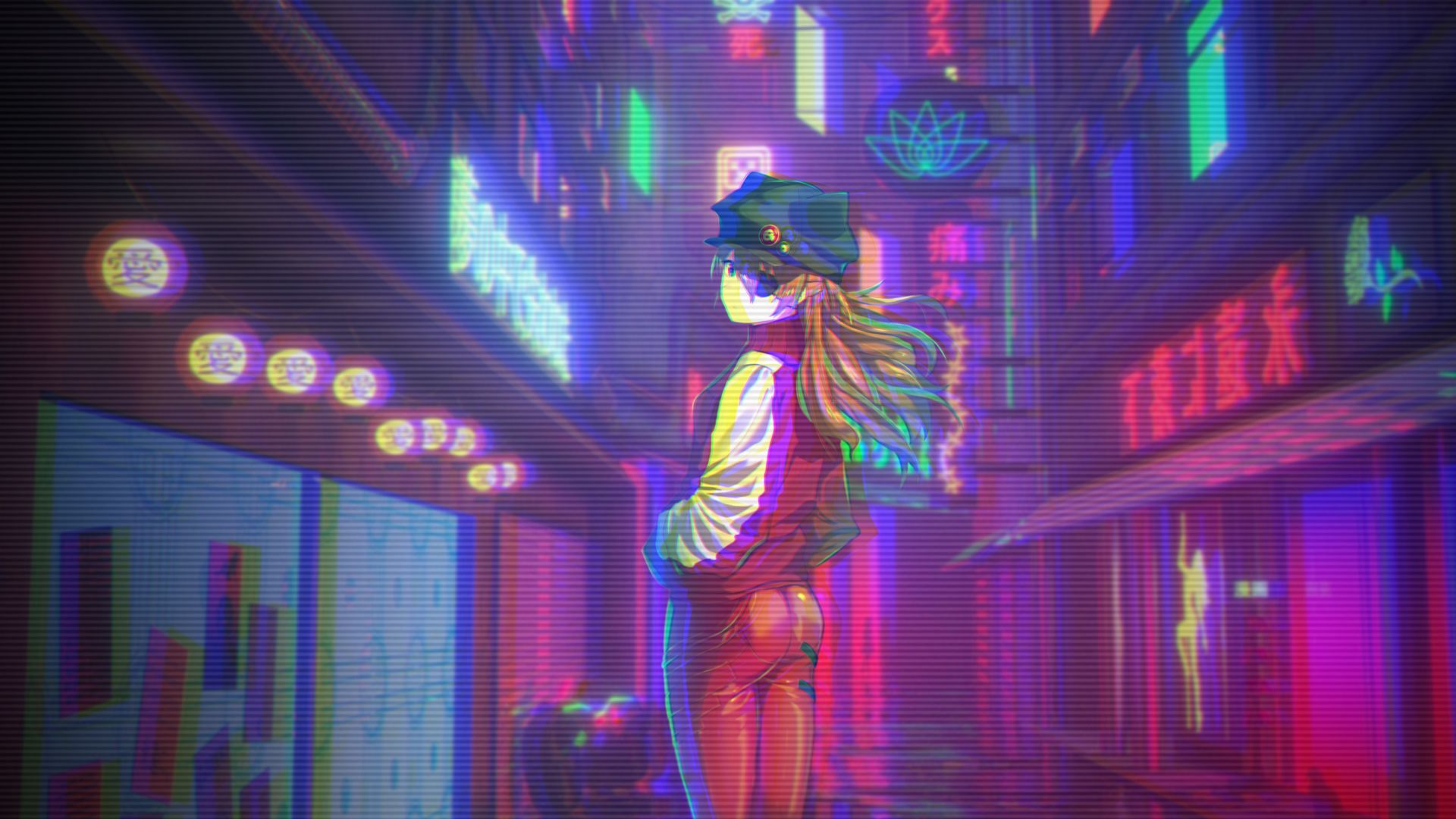 Anime Girl Neon Wallpapers