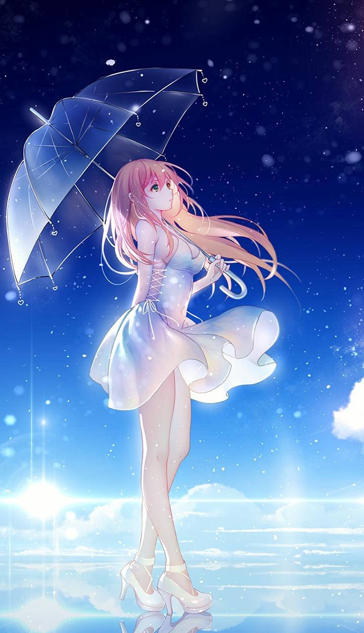 Anime Girl Night Sky Wallpapers