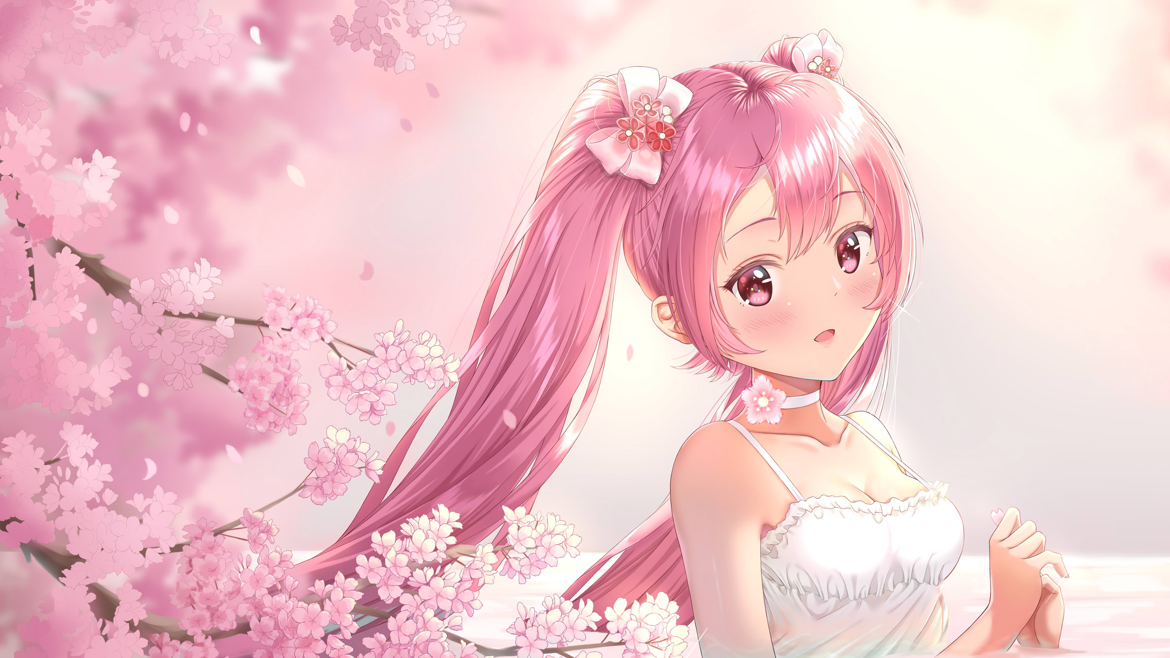 Anime Girl Pink Hair Wallpapers