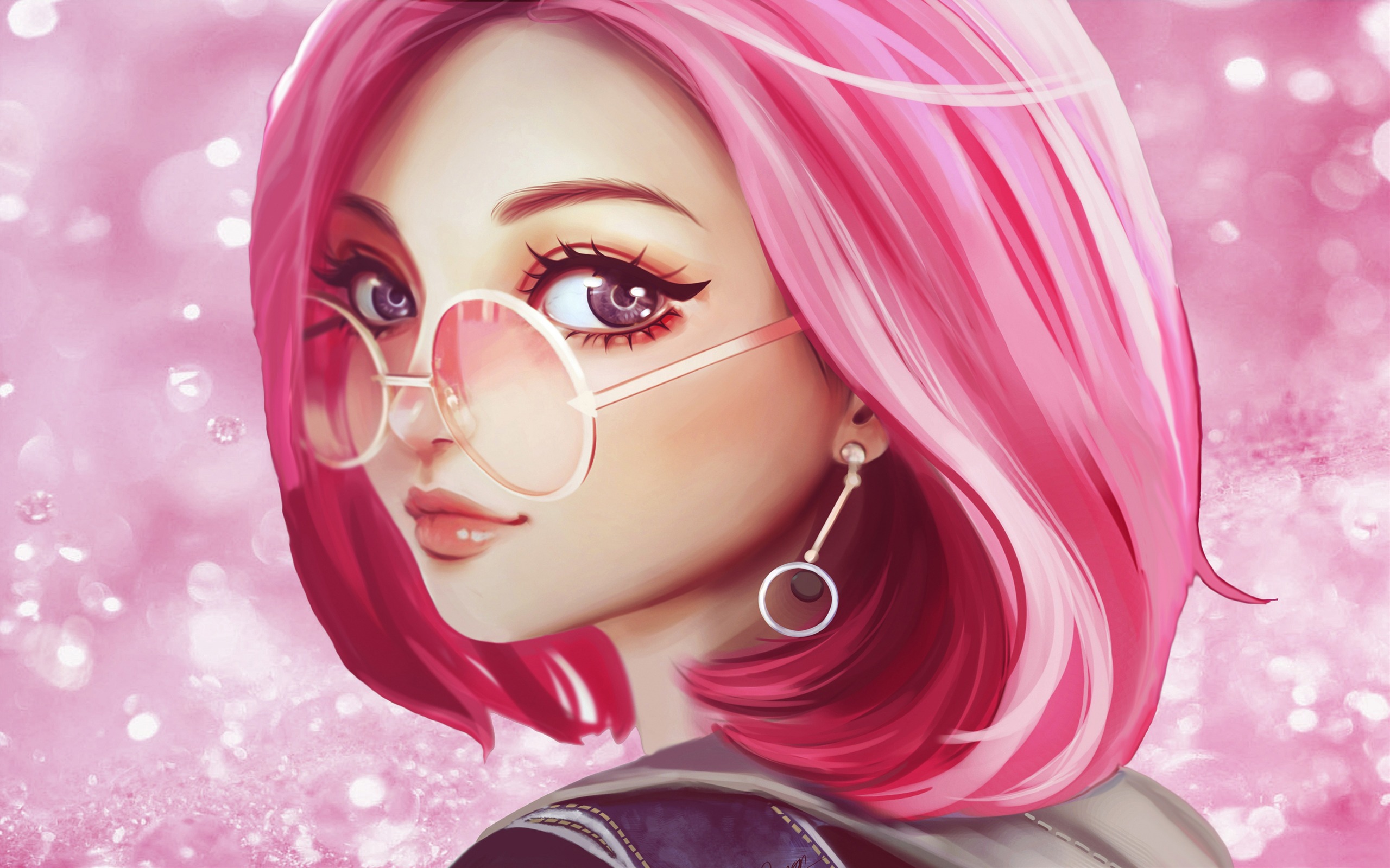 Anime Girl Pink Hair Wallpapers