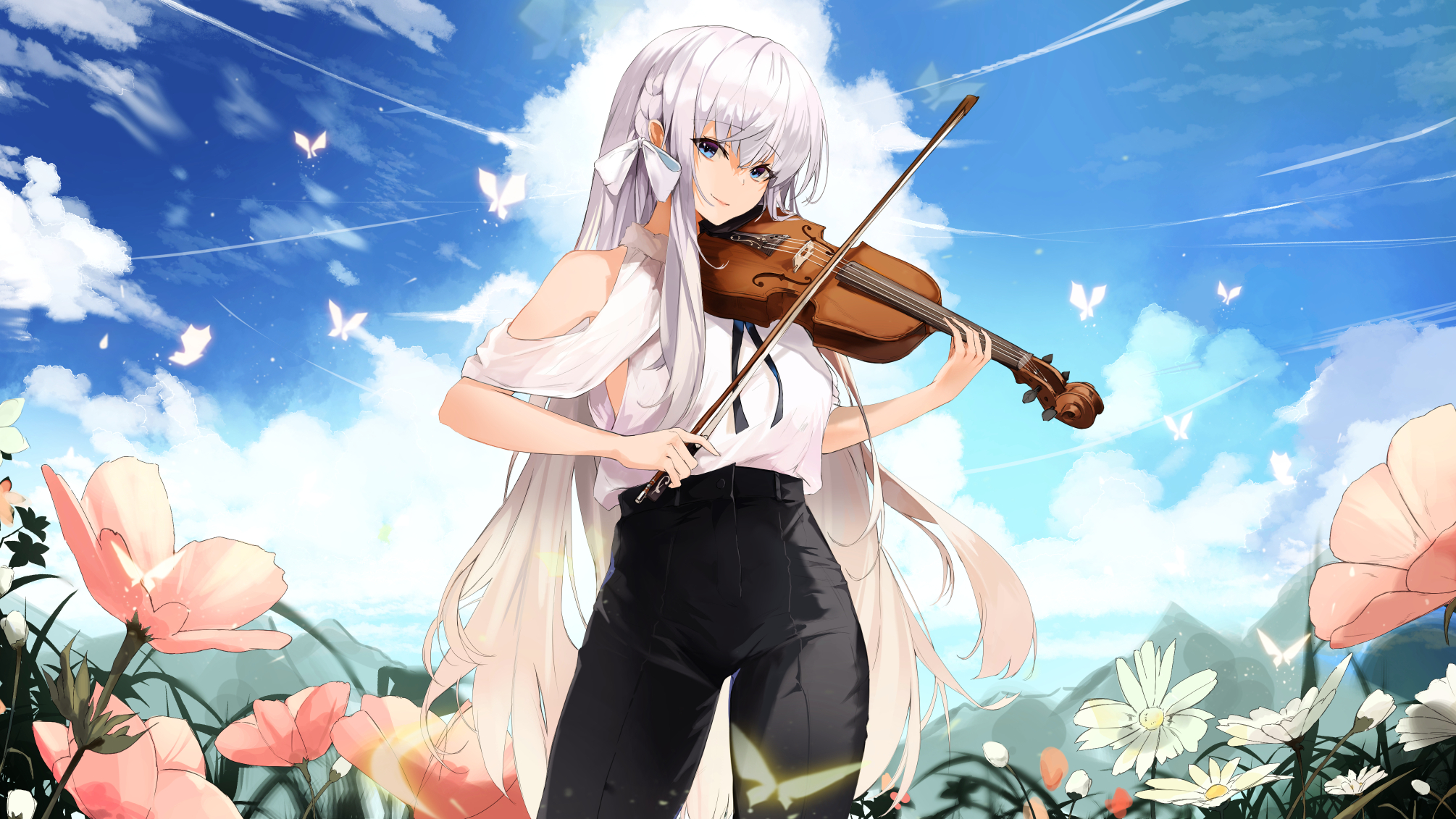 Anime Girl Playing Violin Wallpapers