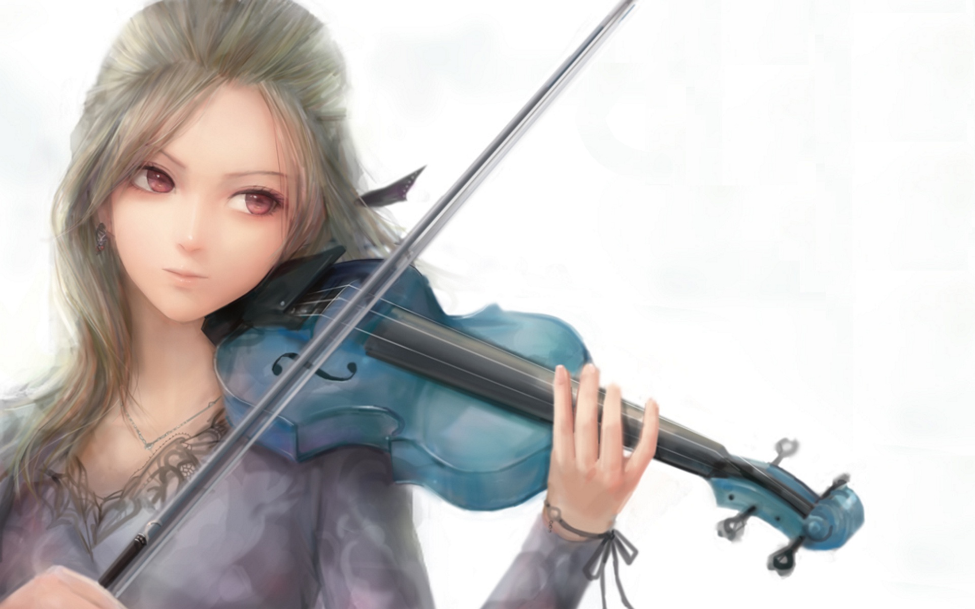 Anime Girl Playing Violin Wallpapers