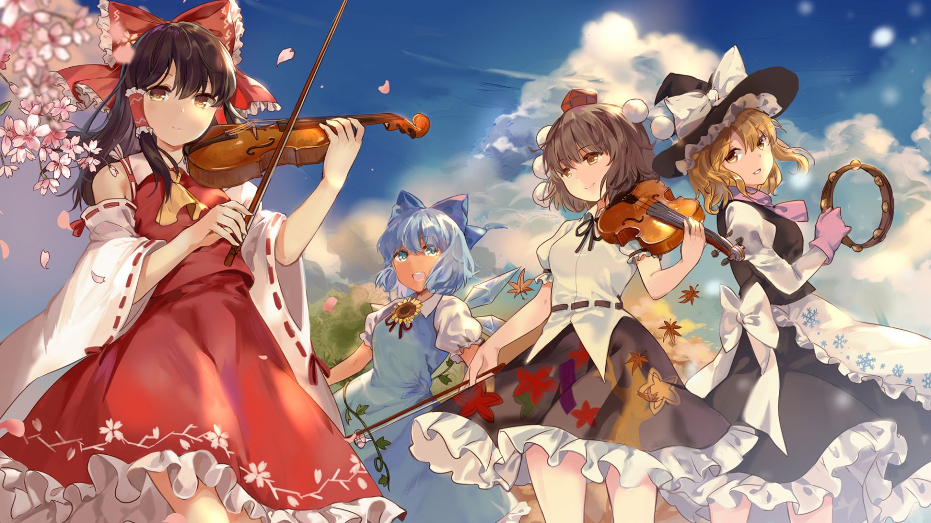 Anime Girl Playing Violin Wallpapers