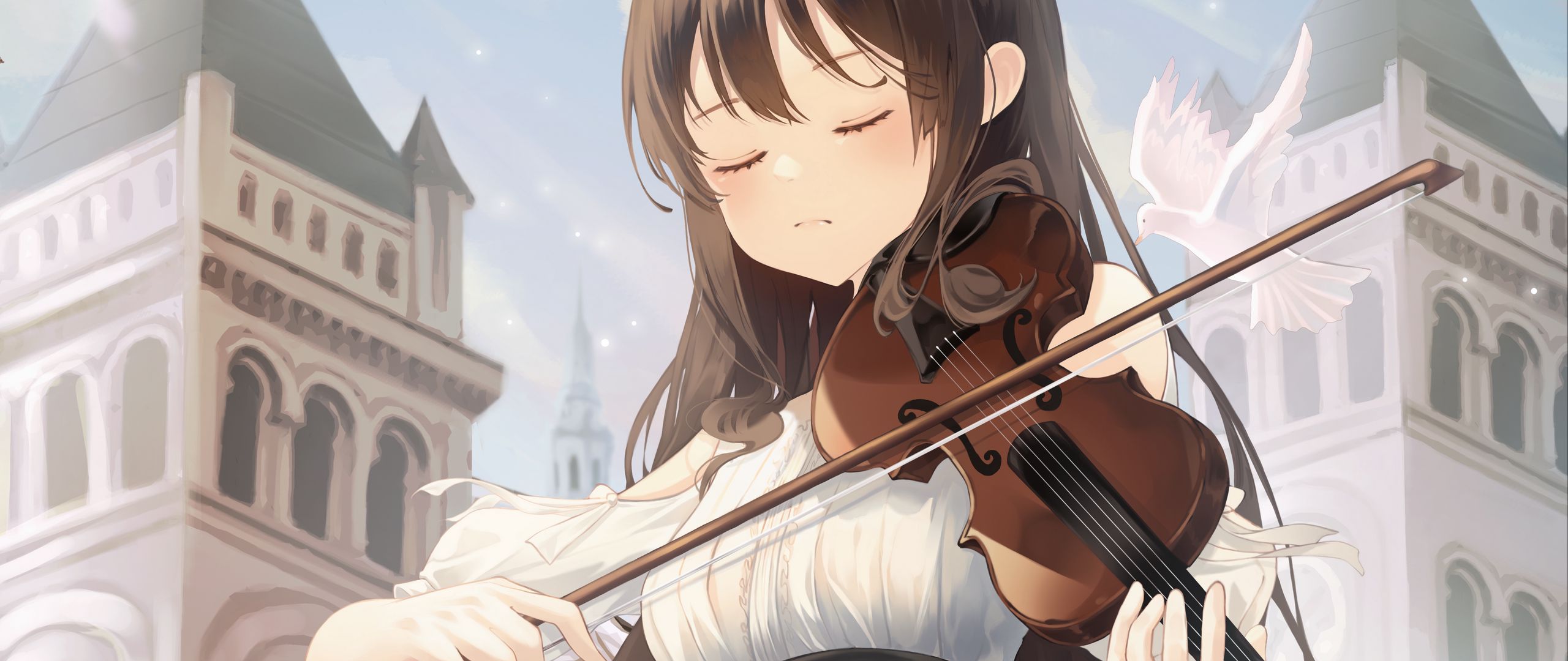 Anime Girl Playing Violin Wallpapers