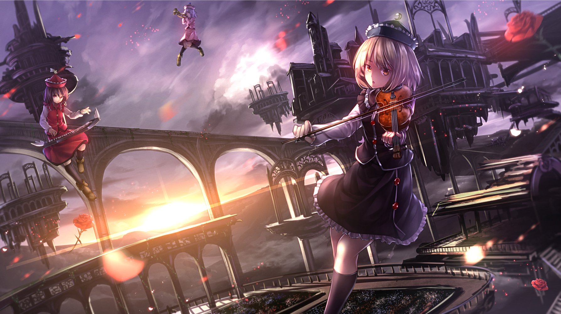 Anime Girl Playing Violin Wallpapers