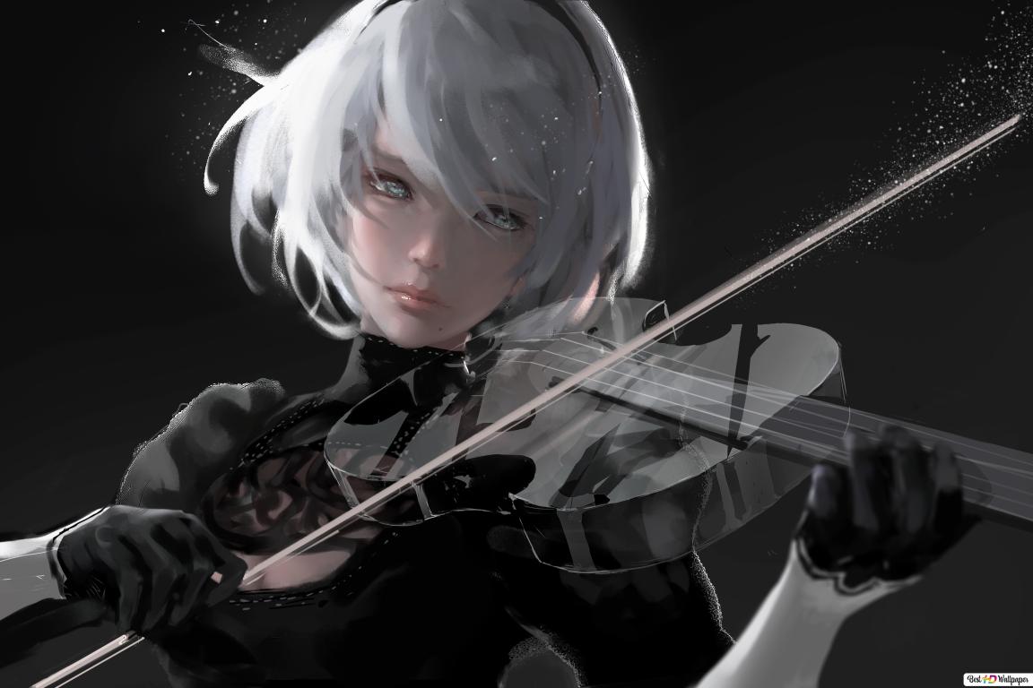 Anime Girl Playing Violin Wallpapers