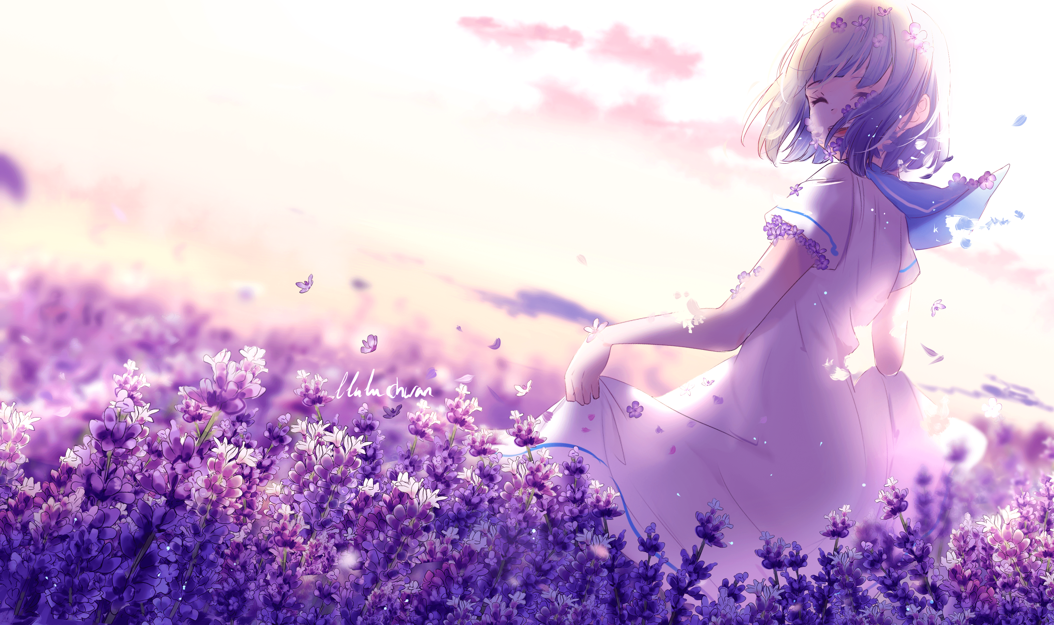 Anime Girl Purple Wallpapers