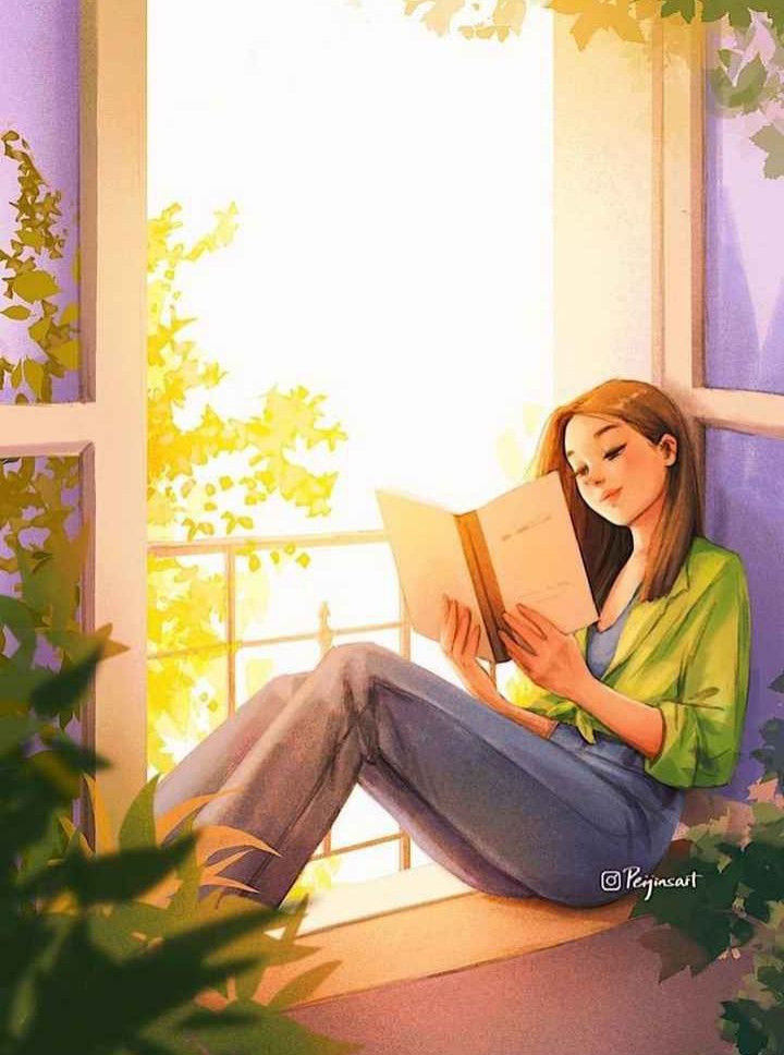 Anime Girl Reading Books Wallpapers