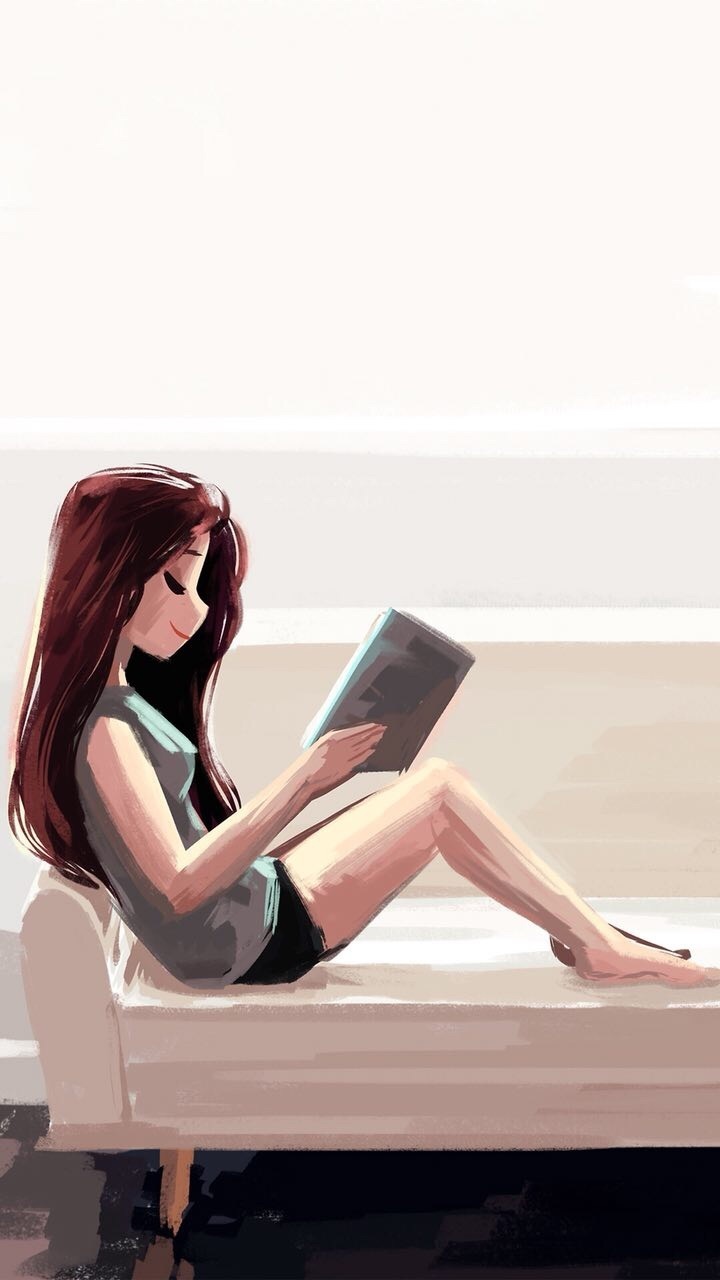 Anime Girl Reading Books Wallpapers