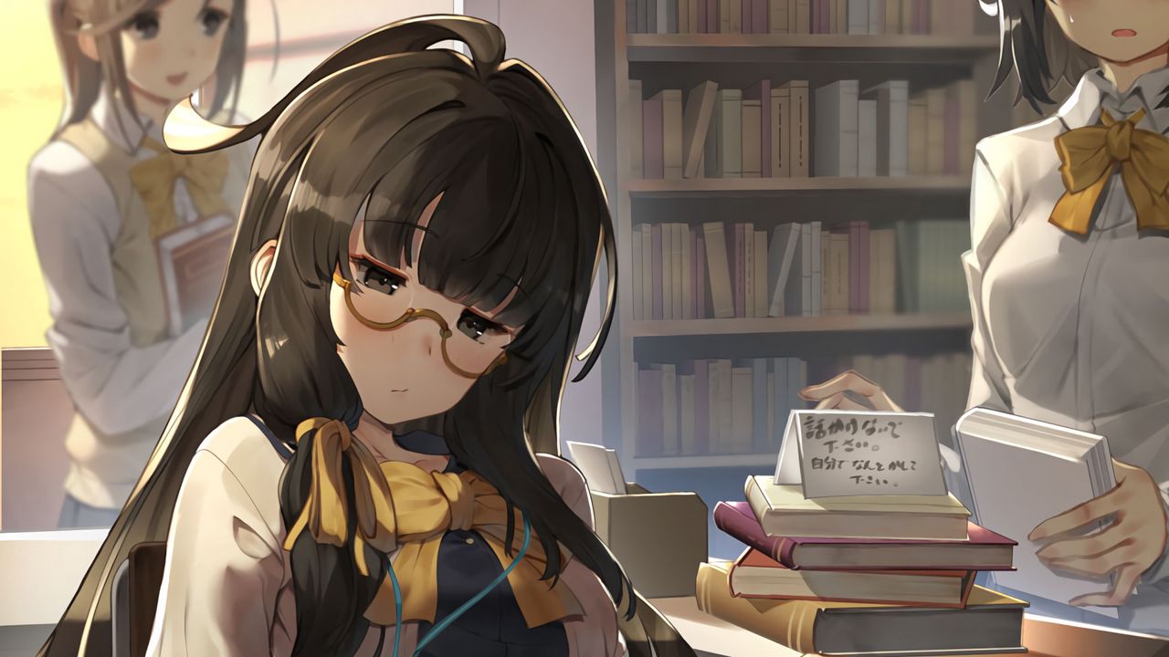 Anime Girl Reading Books Wallpapers