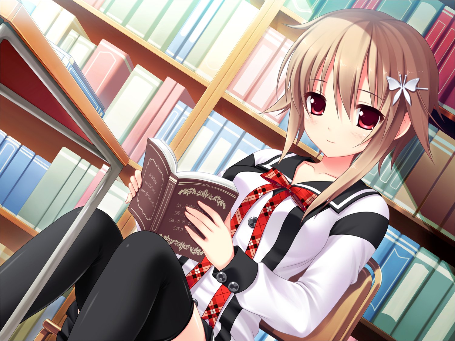 Anime Girl Reading Books Wallpapers