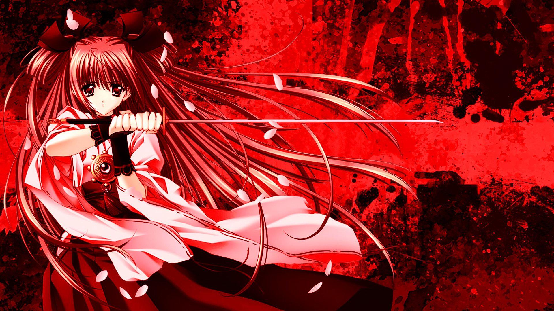 Anime Girl Red Aesthetic Wallpapers