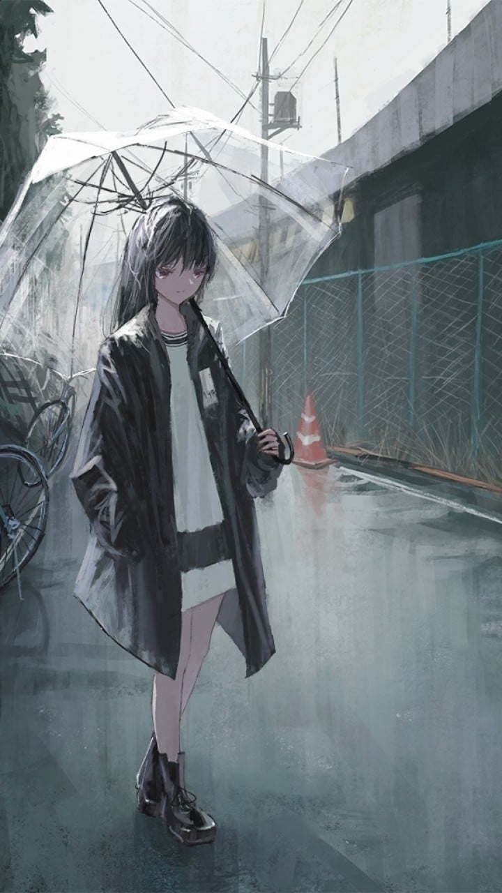 Anime Girl Sad Rain Wallpapers