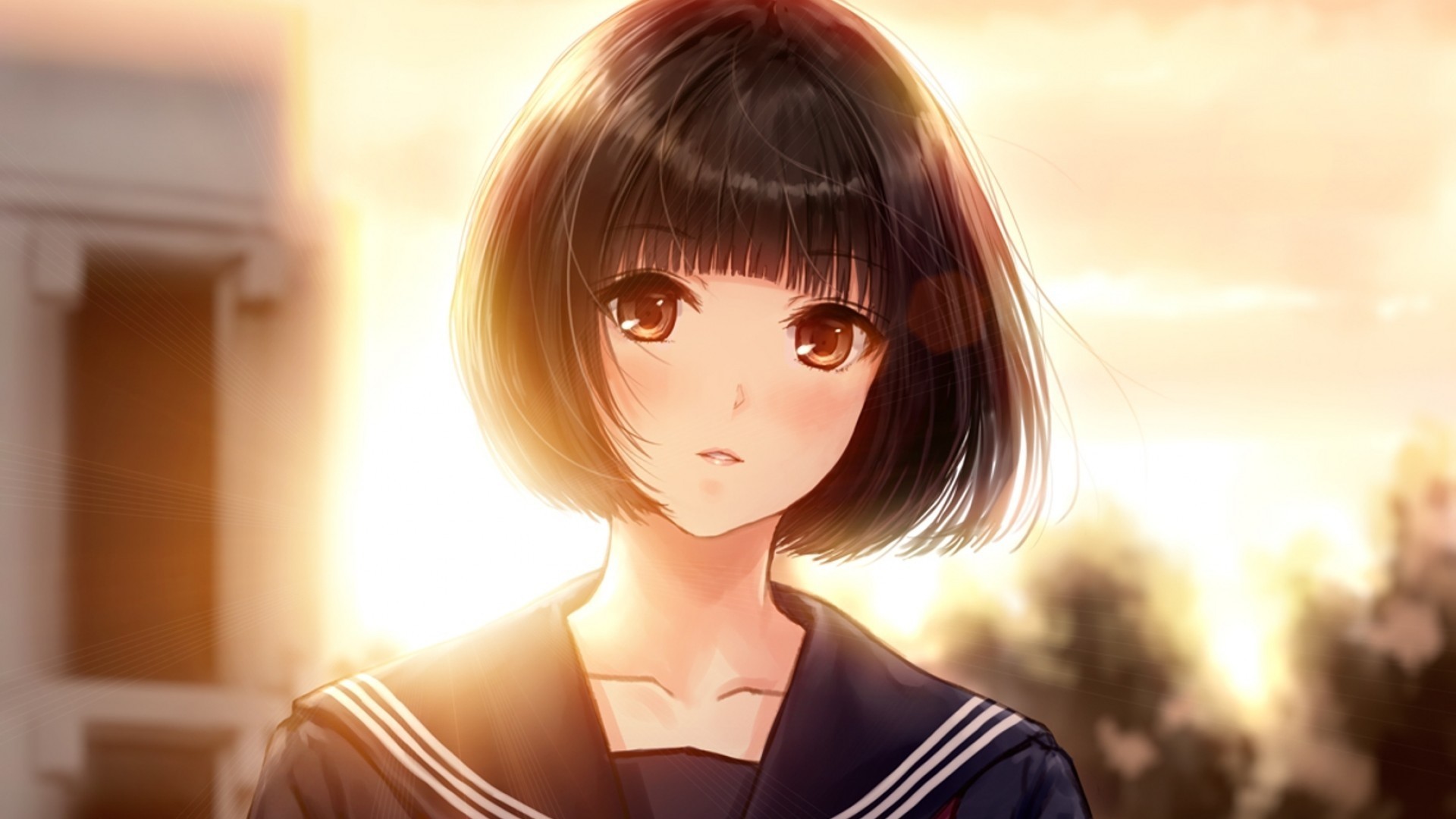 Anime Girl Short Hair Wallpapers