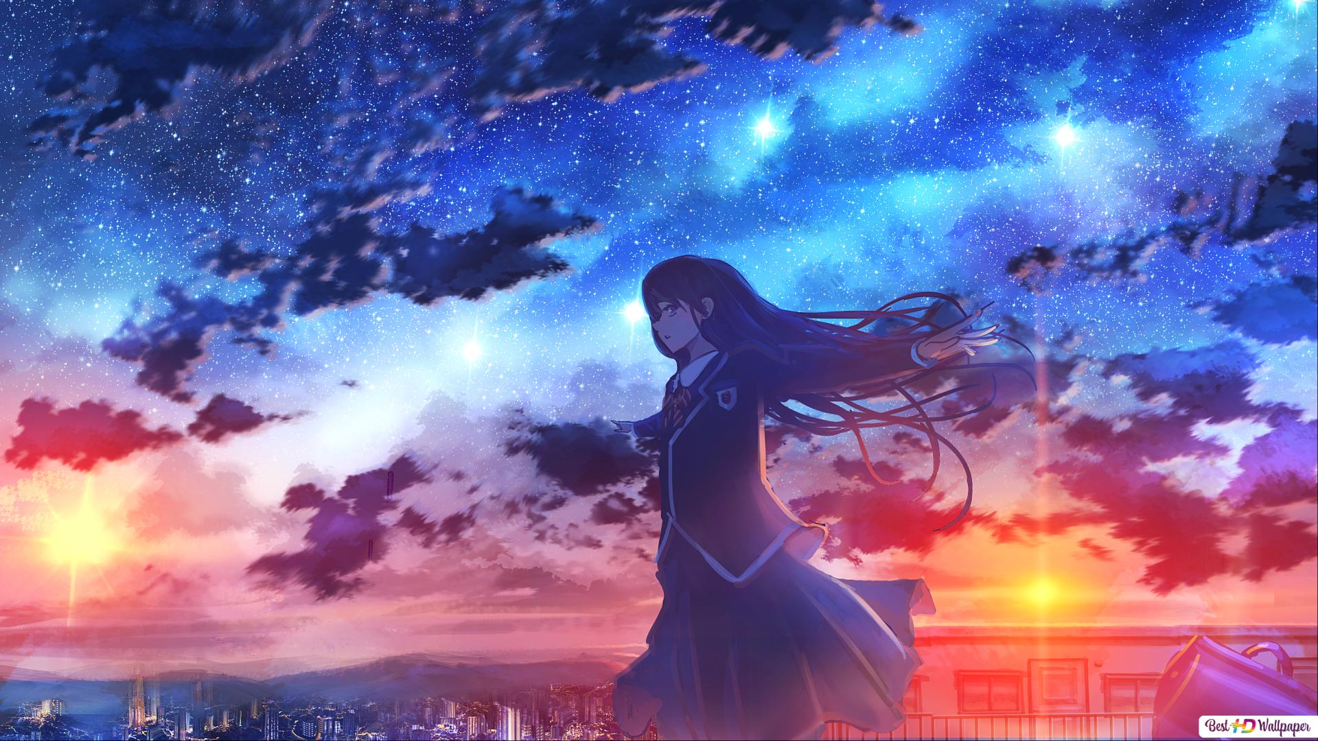 Anime Girl Sky Wallpapers