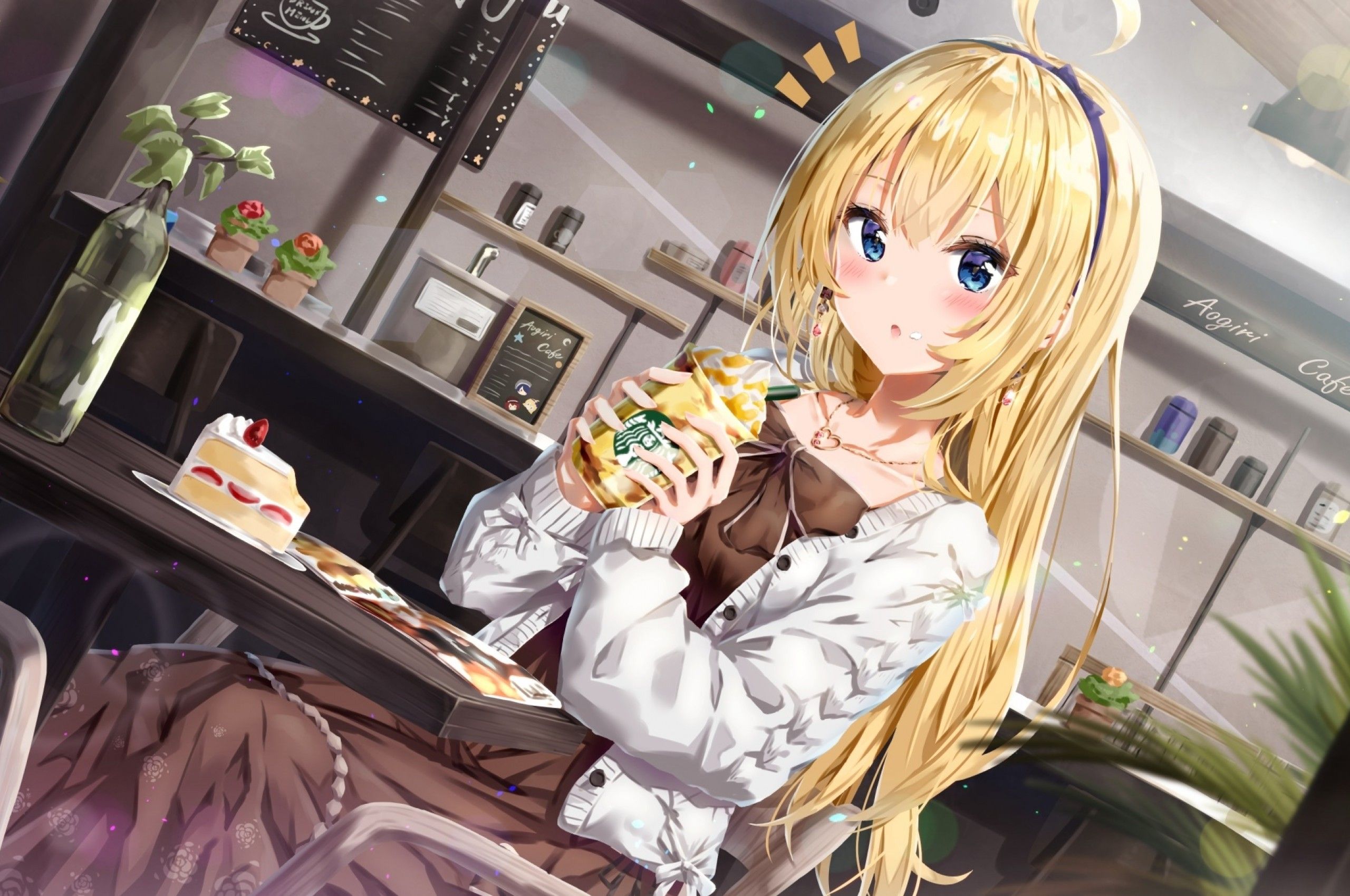 Anime Girl Starbucks Wallpapers