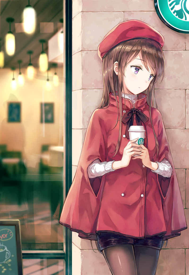 Anime Girl Starbucks Wallpapers