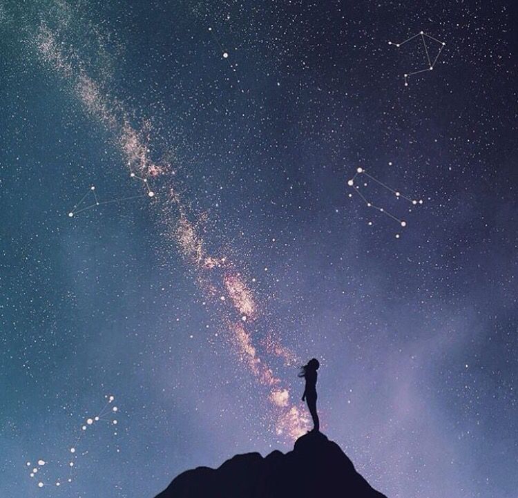 Anime Girl Staring At Night Sky Wallpapers