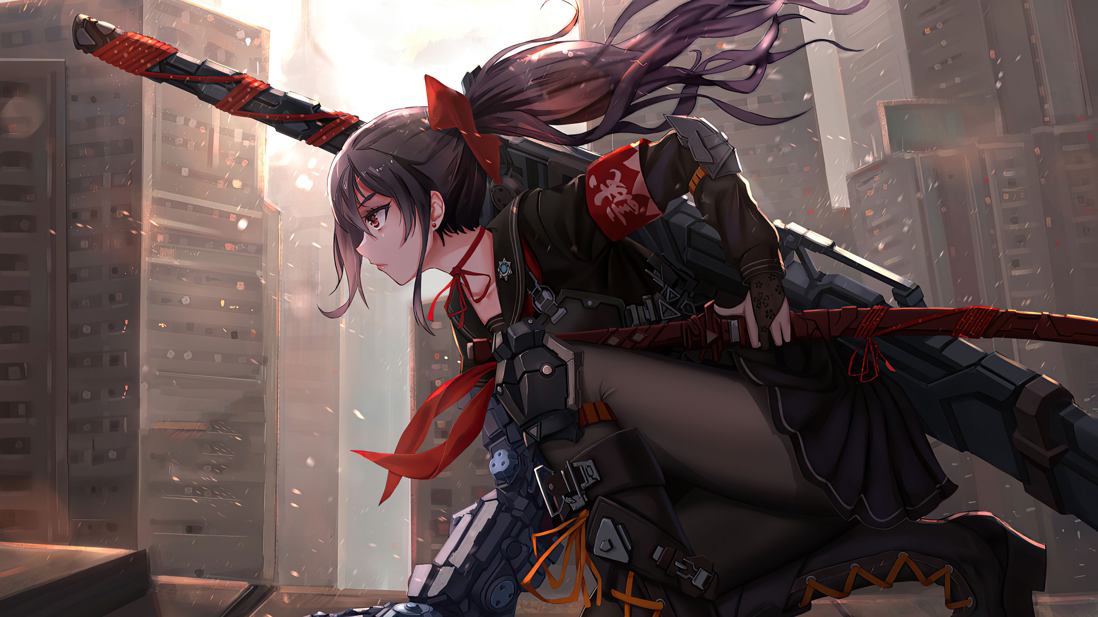 Anime Girl Warrior 4K Wallpapers