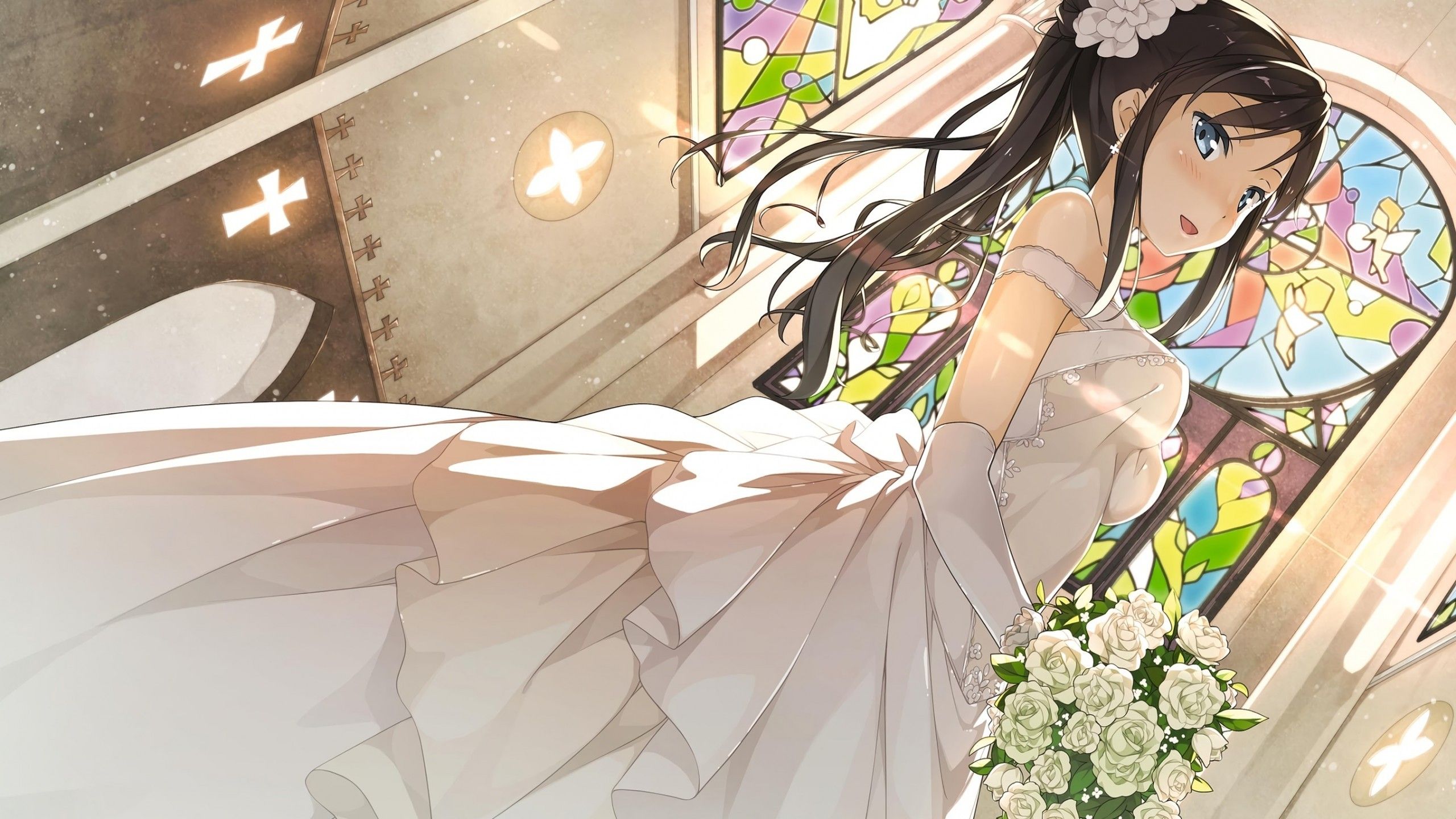 Anime Girl Wedding Dress Wallpapers