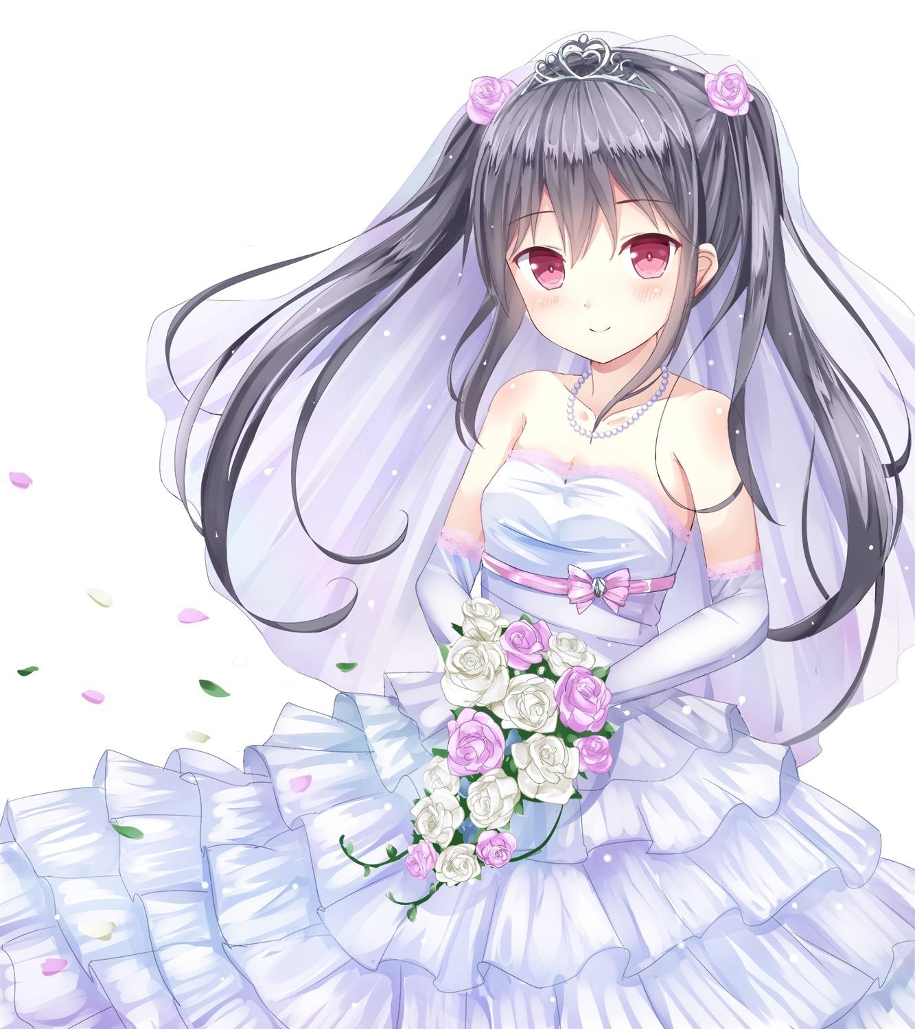 Anime Girl Wedding Dress Wallpapers