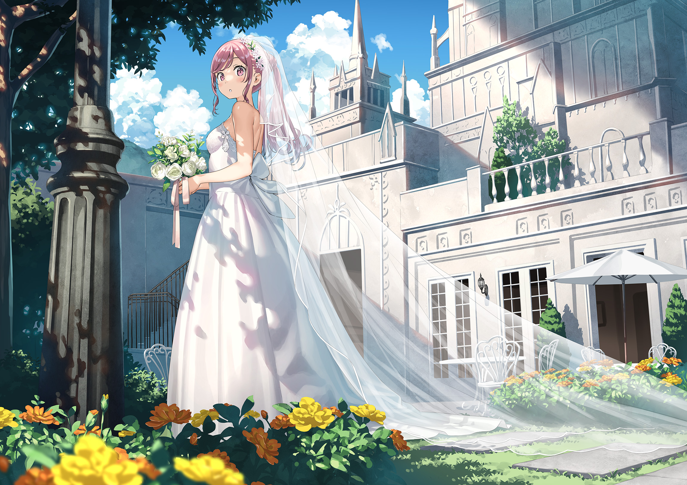 Anime Girl Wedding Dress Wallpapers