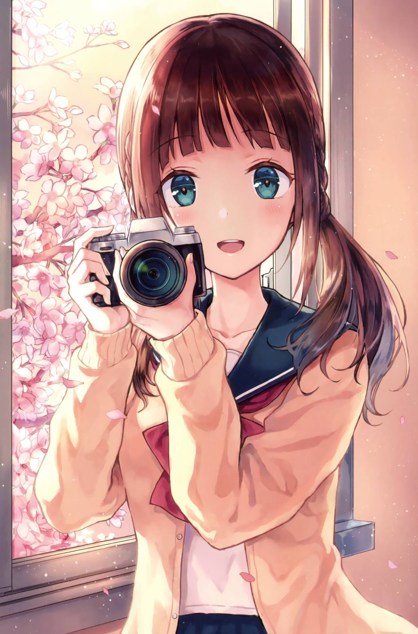 Anime Girl With Camera Wallpapers