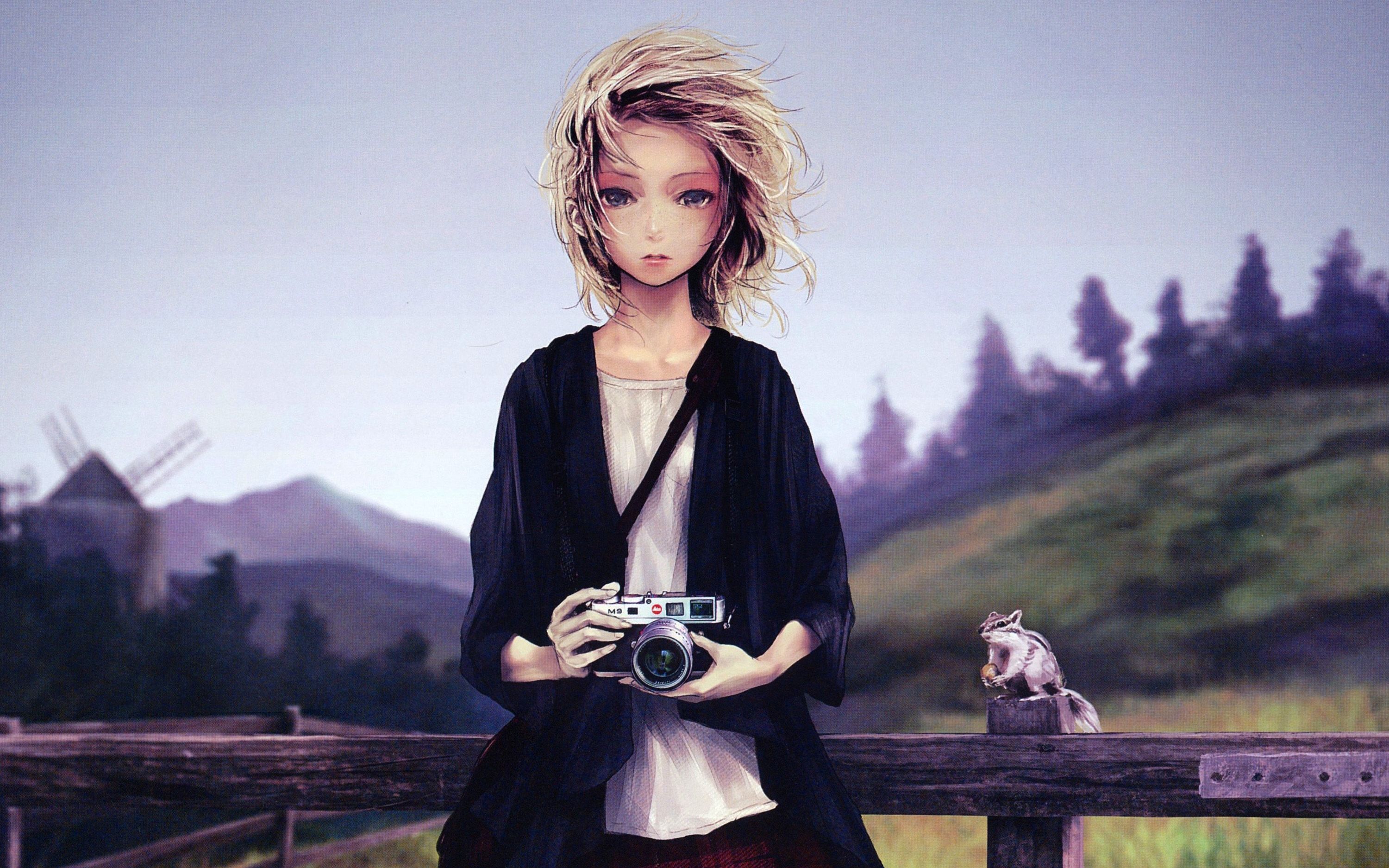 Anime Girl With Camera Wallpapers